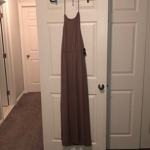Forever 21 + BRAND NEW halter maxi dress in Taupe